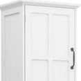 thumbnail image 3 of Benjara 65" Tall Standing Cabinet with 1 Open Shelf- Black Metal Handles- White, 3 of 5