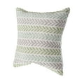 thumbnail image 2 of LR Home Ox Bay Green/Blue Chevron All-Natural Cotton Square 2 Piece Pillow Cover Set, 2 of 7