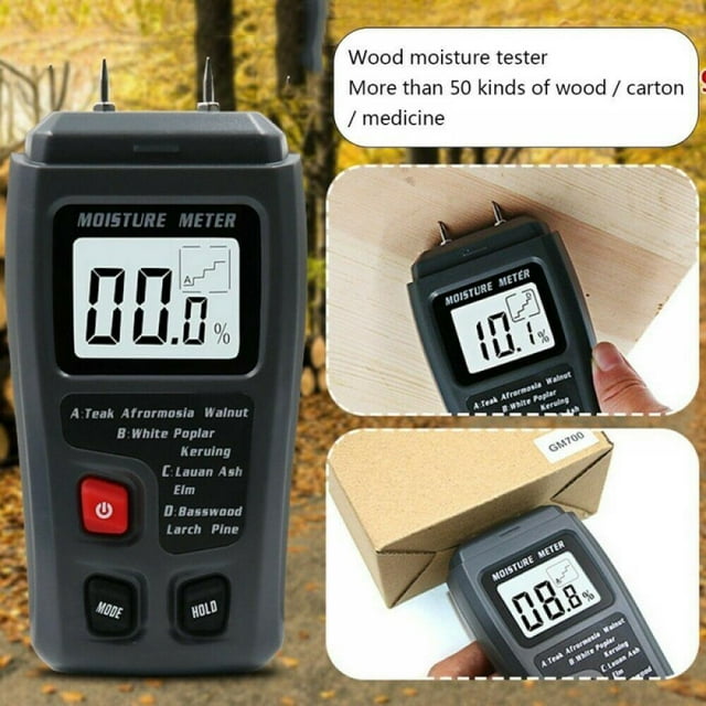 Handheld Wood Moisture Test Meter LCD Moisture Tester for Wood Moisture