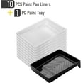 thumbnail image 2 of Bates- Paint Tray Set, 9-Inch, 11 pcs, Plastic Paint Tray with 10 Tray Liner, Textured Deep Capacity Disposable Paint Tray Liner, 2 of 7