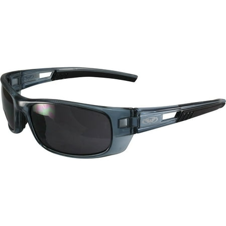 Global Vision Speedster Motorcycle Sunglasses Crystal Blue Frames Smoke (Best Way To Smoke Crystal)