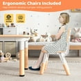 thumbnail image 7 of Infans Kids Height Adjustable Table and 4 Chairs Set with Graffiti Desktop Natural, 7 of 7