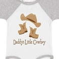 thumbnail image 4 of Inktastic Daddy's Little Cowboy Boys Baby Bodysuit, 4 of 5
