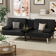 thumbnail image 2 of Homall Futon Sofa Bed Adjustable Futon Couch Fabric Modern Sleeper Sofa Bed for Living Room, Business Office, Recliner Sofa with Cup Holders, 2 of 7