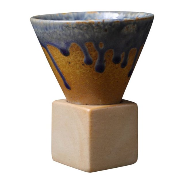 MesaSe Mug Cup Japanese Style Rough Pottery Funnel Teaware Creative 200ML Home Picnic Drinking Utensil Funnel Coffee Mug