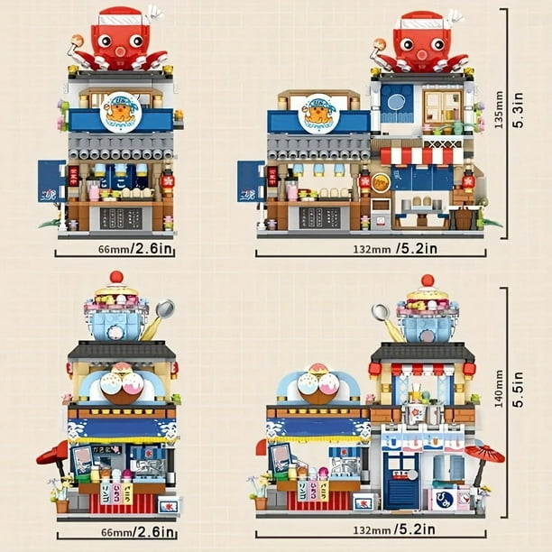 Japanese Street View Izakaya Shop Mini Building Blocks, MOC