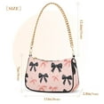 thumbnail image 3 of ALAZA Pink Black Bows Women's Chain Shoulder Bag Hobo Handbag Tote Crossbody Purse, 3 of 7
