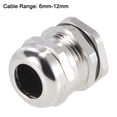 thumbnail image 2 of Uxcell PG13.5 Cable Gland 6mm-12mm Wire Hole Waterproof Metal Joint Adjustable Locknut with Washer 5 Pieces, 2 of 3