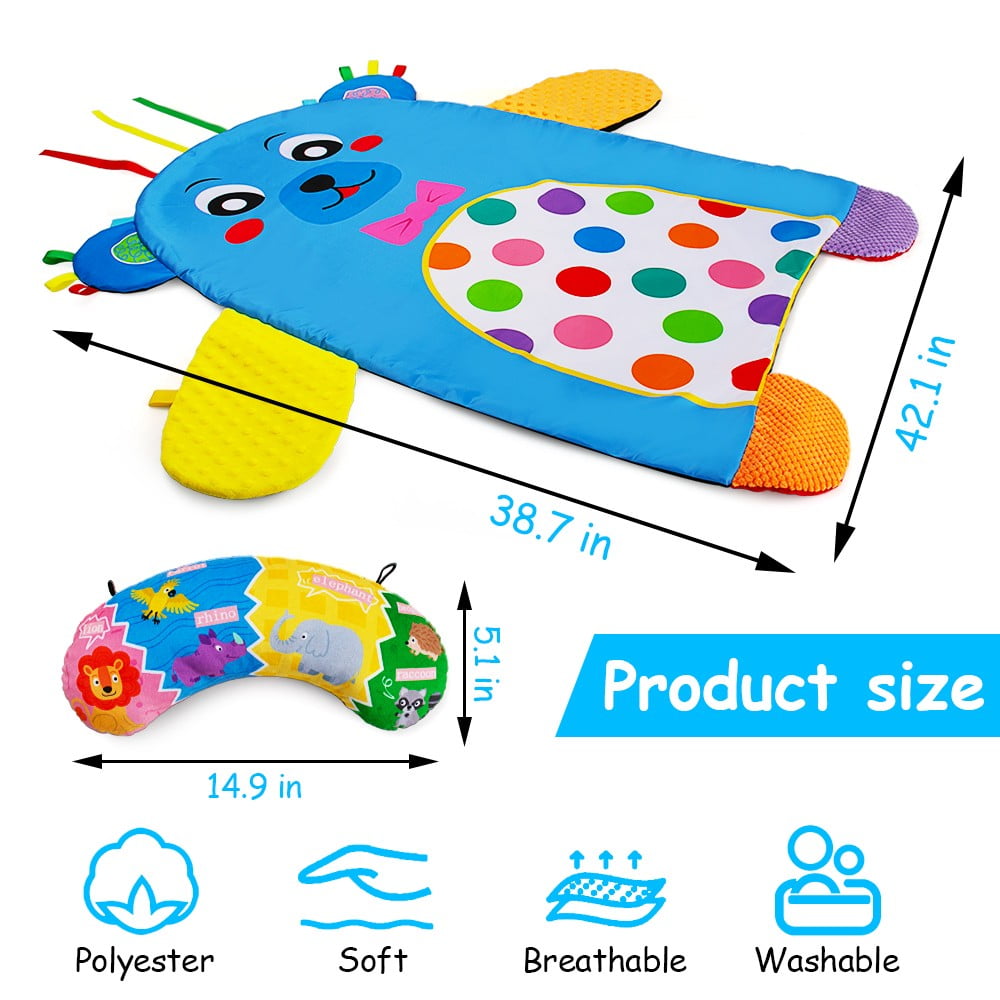 Tummy Time Pillow Tummy Time Toys TummyTime Mirror Tummy Time Mat high contrast baby toys black and white baby toys baby toys 0-6 months infant toy car seat toys crinkle toys for baby