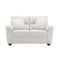 thumbnail image 3 of Contemporary PU Leather Couch Set for Living Room or Office, Sofa and Loveseat White-Fortmok, 3 of 9