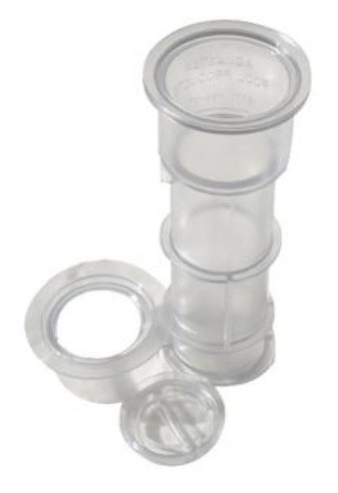 Aquastar US100 7 1/2" Umbrella Stand with Sleeve and Center Cap Clear