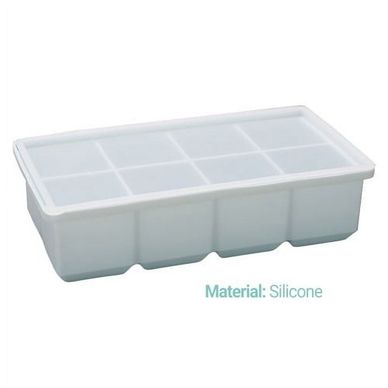  CKE Ice Cube Tray with Lid and Bin, 3 Pack Silicone