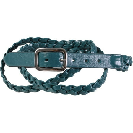 Brinley Co Womens Double Braid Faux Leather Belt