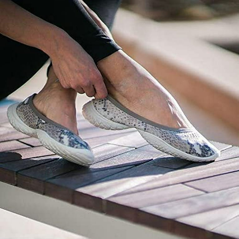 LISSOM Women s Flyte Grey Python Printed Slip On Shoes Lightweight Flexible 8mm Heel Toe Drop Removable Insoles Size 6