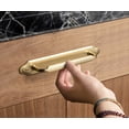 thumbnail image 6 of Goo-Ki 2 Pack 5''(128mm) Hole Center Champagne Bronze Cabinet Pulls with Backplate, Zinc Alloy Minimalist Style Cabinet Handles for Drawer,Dresser,Cupboard Wardrobe Cabinet (2202-G023), 6 of 6