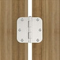 thumbnail image 5 of Goldenwarm  18 Pack 3.5 inch Door Hinges  Brushed Nickel Drawer Hinges with 5/8" Radius Corners, 5 of 6