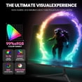 thumbnail image 4 of CRUA 24 Inch 200hz/180hz Curved Gaming Monitor, FHD 1080P Frameless Computer Monitors, Support AMD freesync Low Motion Blur, Eye, 4 of 7