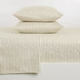 thumbnail image 3 of Great Bay Home Striped Microfiber Wrinkle Resistant Sheet Set  (Full, Light Taupe), 3 of 7