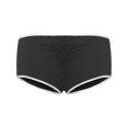 thumbnail image 3 of Abcnature Plus Size Shorts, Womens Athletic Shorts, Women Buttocks High Waist Solid Color Bandage Sweats Yoga Shorts, Comfy Beach Shorts, Yoga Pants, Cycling Sport Shorts Black M, 3 of 4