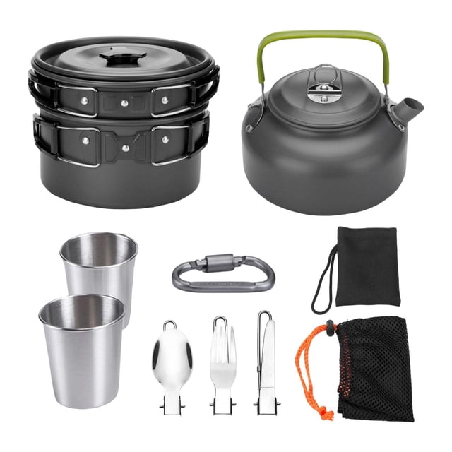 Almencla Camping Cookware Kit Camping Cooking Set for Outdoor Cooking Hiking Barbecue