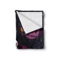 thumbnail image 2 of Space Soft Flannel Fleece Throw Blanket, Astronaut on the Moon and Rocket Satellites on Orbit Fun Journey Universe Cartoon, Cozy Plush for Indoor and Outdoor Use, 50" x 70", Multicolor, by Ambesonne, 2 of 6