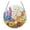 A008- Color H, variant on 8 Inch Stained Glass Suncatcher, Stained Glass Window Hanging, Round Wall Decor, Colorful Wall Art, Scenic Sunset River Design, Hanging Wall Decor for Home and Window Displays, 1