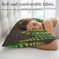 thumbnail image 5 of Spring Leaves Pillow Covers, Linen Long Throw Pillow Case, Pastoral Garden Botanical Brown Wooden Holiday Pillow Protector Decorative Cushion Cover for Living Room/Bedroom 20" x 30", 5 of 8