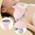 thumbnail image 1 of Masajeador corporal profesional de 4 cabezales con 6 velocidades, portátil, recargable por USB, herramienta de muscular para hombros y espalda, rosa, 1 of 10