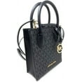 thumbnail image 4 of Michael Kors Mercer XS Shopper Leather Crossbody Bag $298 (Black Signature/Gold Tone), 4 of 6