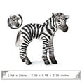 thumbnail image 5 of Ksopiavobs Realistic Zebra Figurine Plastic Zebra Family Set Wild Animal Figurine Set for Collection Desktop Decoration, Pack of 4, 5 of 7