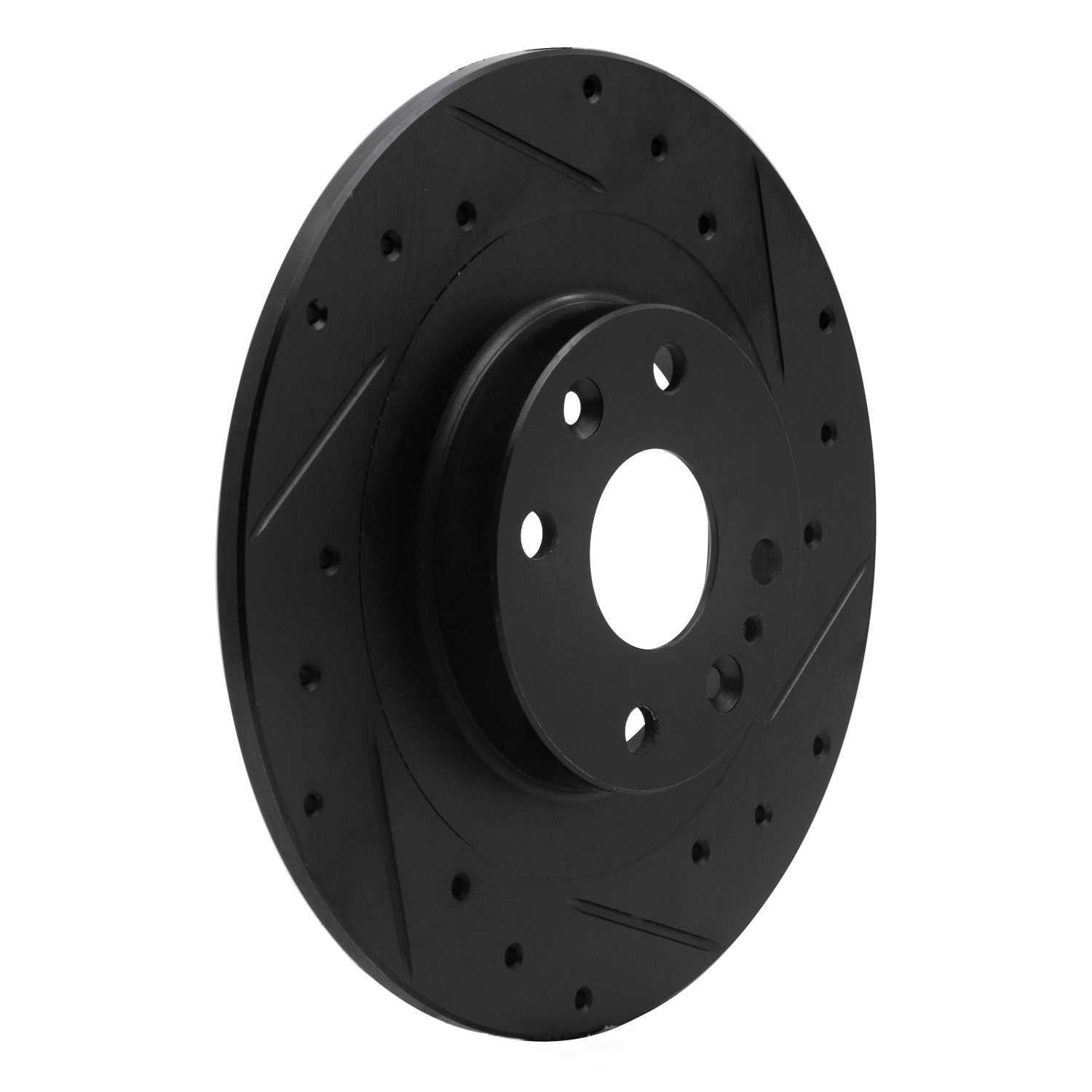 Dynamic Friction Company 633-80037R DFC Brake Rotor - Drilled And Slotted - Black