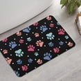 thumbnail image 2 of Black Dog Paw Footprint Bathroom Rugs Mat,Non Slip Microfiber Bathroom Rug,Rubber Backing,Soft Bathroom Mats for Bathroom Floor,Tub and Shower,17x27in(43x68cm), 2 of 5