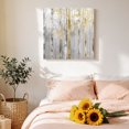 thumbnail image 4 of Canvas Wall Art, Golden Grey Tree Framed Canvas Prints for Bathroom Kitchen, Oil Painting Forest Abstract Art Gallery Wrapped Wall Decor for Home Office, Gifts, 10"x10" Ship Next Day, 4 of 9