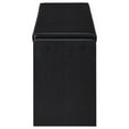 thumbnail image 4 of Aryn Storage Bench with Adjustable Shelf, Black Faux Leather, Black, 4 of 5