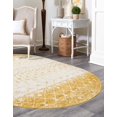 thumbnail image 3 of Rugs.com Moroccan Trellis Collection Rug – 4' x 6' Oval Ivory And Yellow Medium Rug Perfect For Living Rooms, Large Dining Rooms, Open Floorplans, 3 of 9