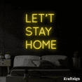thumbnail image 3 of Craftnamesign Let's Stay Home Neon Sign, Bedroom Decor, Family Gifts, 3 of 4