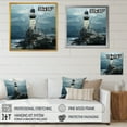 thumbnail image 4 of Designart "Enigmatic Azure And Onyx Beacon I" Coastal Floater Framed Canvas Prints, 4 of 5