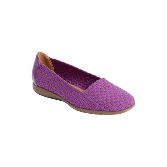 Comfortview Women's The Bethany Stretch Woven Slip On Flat