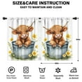 thumbnail image 2 of Blackout Kids Curtains,Highland Cow and Sunflower Childrens Insulated Curtains Set Of 2,Bedroom Essentials,Toddler Room Decor 42x54in(106x137cm), 2 of 4