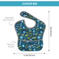 thumbnail image 4 of Zufioo Modern Excavator Print Toddler Adjustable Waterproof Bib, 11.6x15 Inch Feeding Bib Suitable for 6-24 Month Babies, 4 of 8