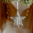 thumbnail image 2 of Christmas Tree Decorations Acrylic Snowflake Ornament with Sequins Transparent 8 x 8 x 1 cm and Assorted Sizes, 2 of 6