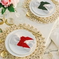 thumbnail image 4 of Uxcell Napkin Rings Bow, Velvet Napkin Holder for Holiday Table Decor Red, 4 of 5