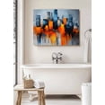 thumbnail image 6 of Blue Burnt Orange Wall Art for Living Room,Canvas Picture Wall Decor for Bathroom Bedroom,Modern Oil Painting Geometric Abstract Painting Artwork for Office Kitchen Hallway Dining Room Decor 20"x24", 6 of 8