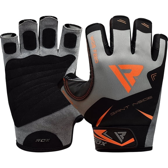 RDX Weight Lifting Gloves for Gym Workout - Breathable with Padded Anti Slip Palm Protection - Great for Fitness, Bodybuilding, Powerlifting, Strength Training, Weightlifting, Cycling & Exercise