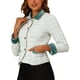 thumbnail image 4 of BLAZER DE TWEED A CUADROS DE VELVET CON COLLAR ELEGANTE PARA MUJERES CHIC S BLANCO, 4 of 6