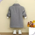 thumbnail image 6 of dazeni 1-15 Years Boys Casual Trench Coat Winter Knit Notch Lapel Long Jacket Single Breasted Pea Coat with Pockets, 6 of 8