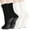 01 Black+White, variant on ELUTONG Women Yoga Socks, 2 Pairs of Non-Slip Pilates Socks Lace Trimmed Mid-Calf Socks 7-10