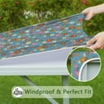 thumbnail image 6 of Square Tablecloth with Elastic Edges 34 * 34 Inch Pioneer Waterproof Flowers Table Cover Washable Indoor and Outdoor for Party Kitchen Dinner Banquet Patio Picnic, 6 of 6
