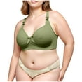 thumbnail image 6 of Gamivast Womens Push Up Bra - Full Coverage, Supportive, Adjustable,No Underwire, Plus Size Bra, Breathable Everyday Bras Green XXXXL Clothes Under $5.00 Women Past, 6 of 6