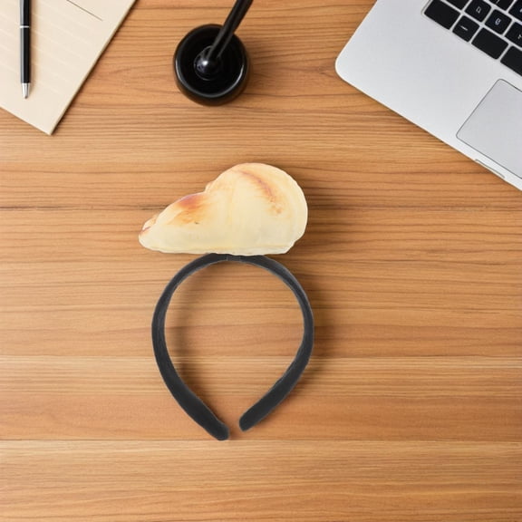 Raindrops Cute Croissant Food Headpiece for Costume Parties and Festivals Lightweight Multi Color Hairband